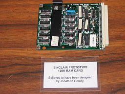Sinclair 128k RAM card prototype