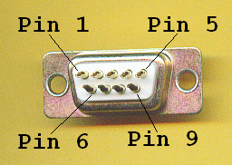 Picture of 9 pin D connector